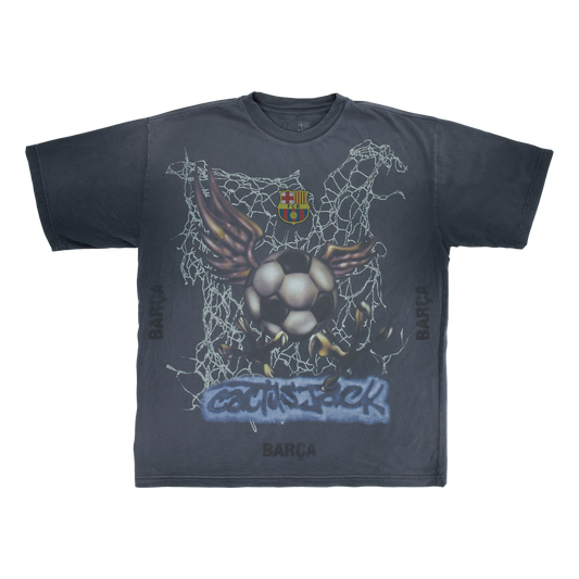 CJ X FCB WASHED SPRAY LOGO TEE